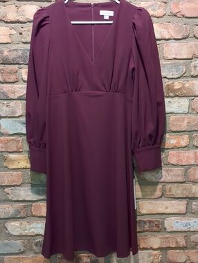 Calvin Klein Burgandy Purple Professional Work Dress, Size 10, NEW, nwt